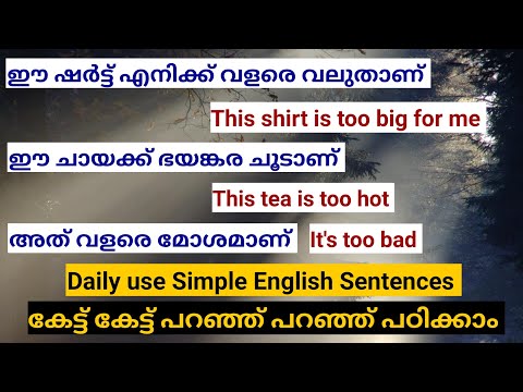 Daily English #learnenglish #englishforbeginners #spokenenglishmalayalam #spokenenglish