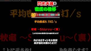 閃光天舞の平均密度の推移 #Shorts #Short #密度調べ #太鼓の達人