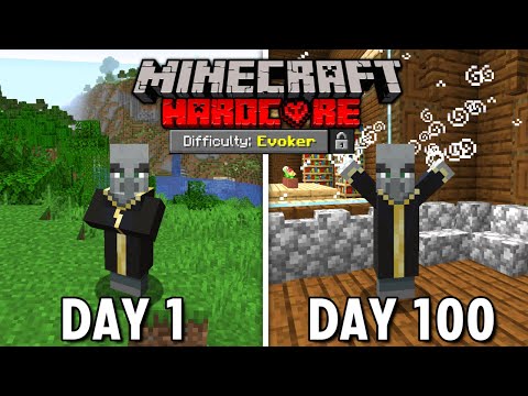 I Survived 100 Days as an EVOKER in Hardcore Minecraft... (Hindi)