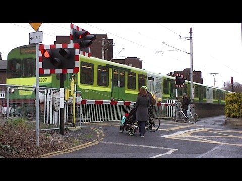 Irish Rail Dart Train 8307 - Serpentine Avenue Railway Crossing, Dublin