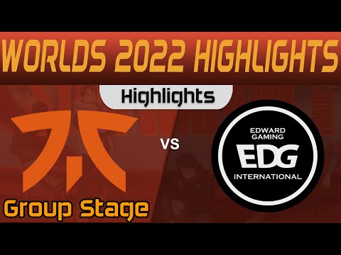 FNC vs EDG Highlights Group Stage Worlds 2022 Fnatic vs EDward Gaming by Onivia