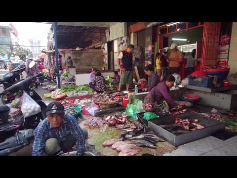 Natural Living In Phnom Penh Market - People Activities And Foods In Cambodian Market Food