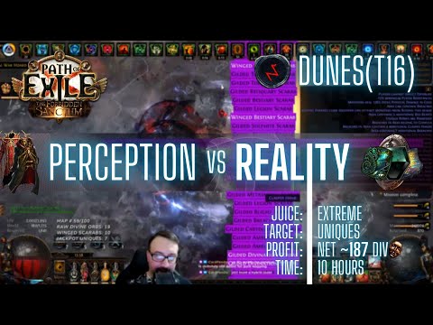 [PoE 3.20] 100 MAPS Magic Finding on Dunes(T16) - Prep & Results (10-20+div per hour)