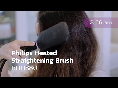 How  to use Philips Heated Straightening Brush Black 