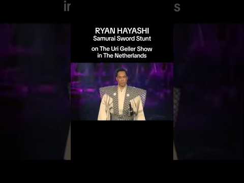 RYAN HAYASHI Samurai Sword Stunt on The Uri Geller Show in The Netherlands #Samurai #shorts