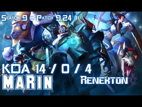 MaRin RENEKTON vs MORDEKAISER Top - Patch 9.24 KR Ranked
