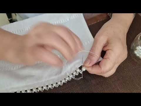 Class 167 - Embroidery with rhinestones on a guest towel (bar)