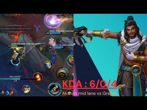 6/0/4 | Top 2 ashe, Top 10 Janna | Akshan vs Gragas mid lane| fast gameplay
