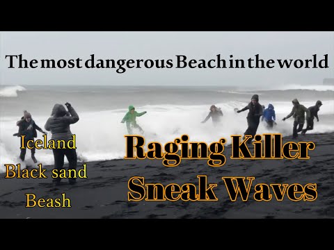 The black sand Beach, the sneaker killer waves..!!