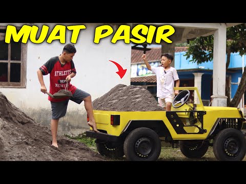 JEEP LOADING SAND❗❗ DITDIM HEAVY LOADING EXPERIMENTS USING A JEEP MINI CAR, INSTRUCTIONS INTO KENEK