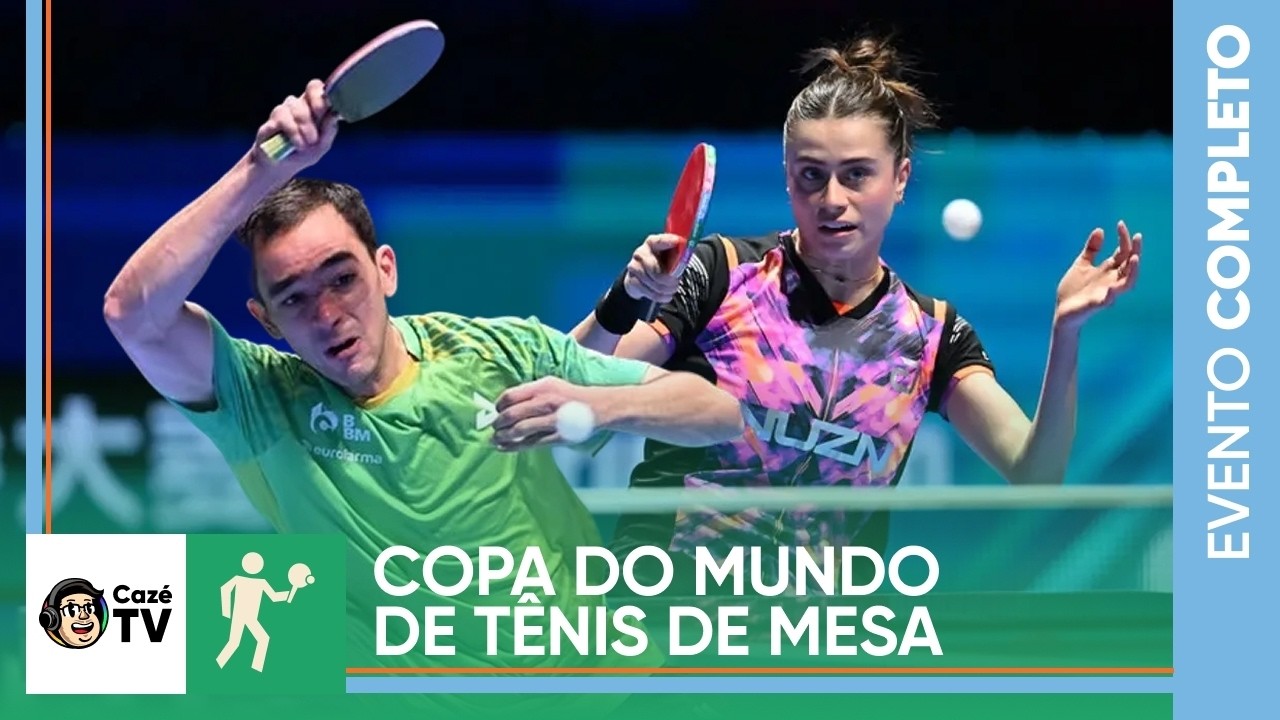 HUGO CALDERANO E BRUNA TAKAHASHI NA COPA DO MUNDO DE TÊNIS DE MESA