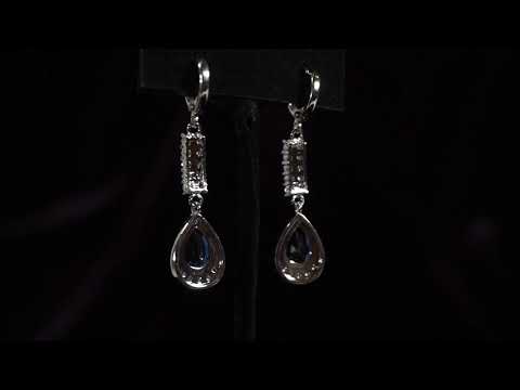 Blue zircon dangle earrings