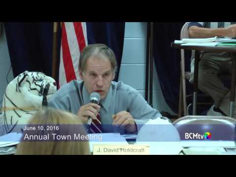 Brookfield, MA Annual Town Meeting, Part 1