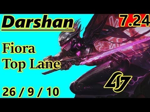 CLG Darshan as Fiora VS Jax Top Lane - S7 Patch 7.24 - Full Gameplay