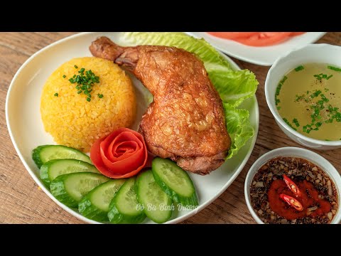 Cơm gà xối mỡ