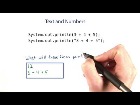 Text and Numbers Intro to Java Programming