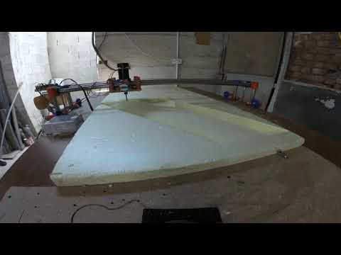 Milling a flying wing plane on insulating foam with a MPCNC LowRider 2