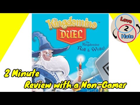 Kingdomino Duel - 2 Minute Review with a Non-Gamer / Love 2 Hate