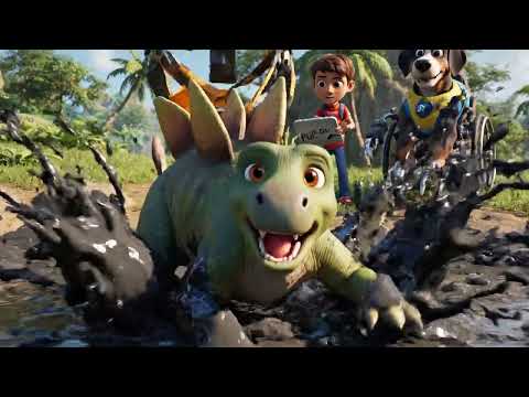 Dinosaur Rescue Team Superdino - Can PAW Patrol Pull Out The Biggest Dino?