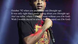 21 Savage-Letter 2 my momma [lyrics]