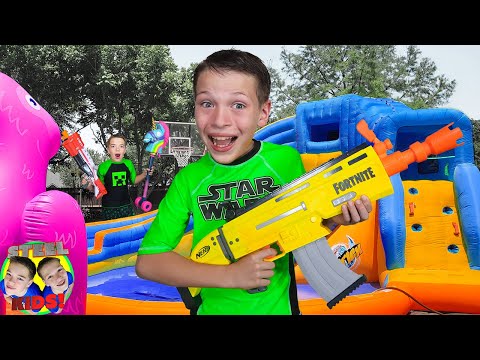 Fortnite Battle Royale in Real Life! Last to Leave Fort Wins! | Steel Kids