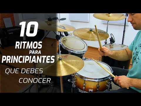 10 RITMOS de BATERIA para PRINCIPIANTES que debes conocer