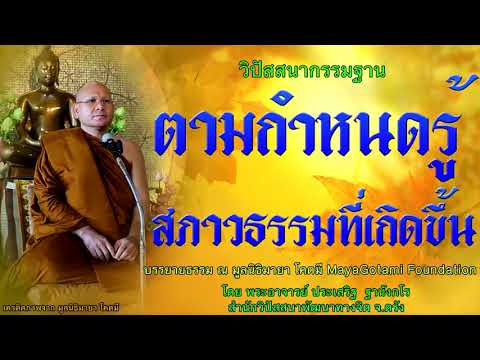 ตามกำหนดรู้สภาวธรรมที่เกิดขึ้น โดย พระอาจารย์ประเสริฐ ฐานังกโร 87/62
