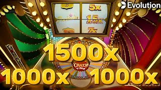 Crazy Time Big Win Today, OMG ! CT TOPSLOT 10X ! We Are Happy To Get 1500X,1000X,700X ! Great CT !