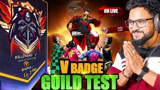 🔴BIGGEST V BADGE GUILD TEST ON LIVE 🔥 FREE FIRE MAX #shorts #freefire #trending