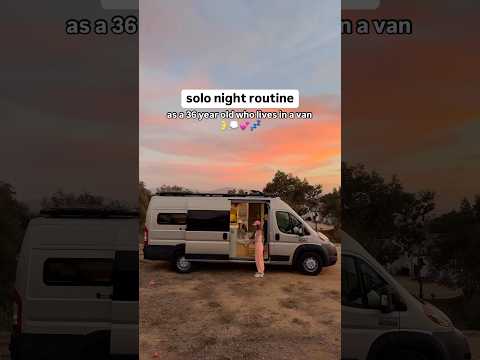 Van Life | Solo Night Routine💤 #vanlife #nightroutine