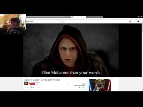 DarkBox reacts to Jigsaw vs GLaDOS   Epic Rap Battle Parodies