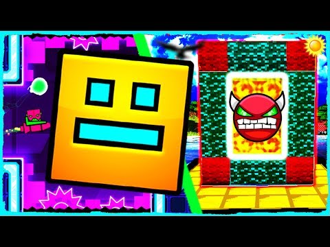 Minecraft - How to Make a Portal to GEOMETRY DASH