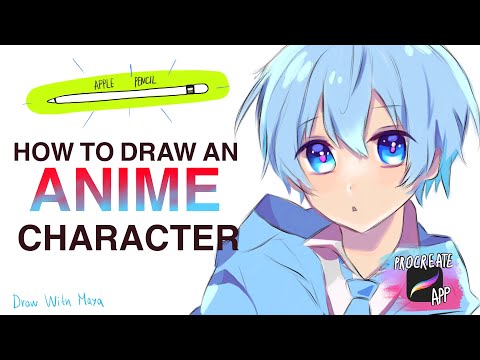 HOW TO DRAW ANIME an CHARACTER / style face using procreate