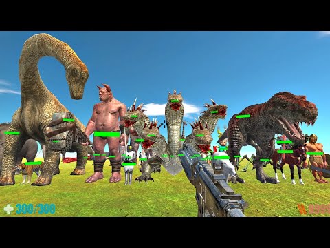 Granade Launcher vs All Units with HP Bar. Animal Revolt Battle Simulator