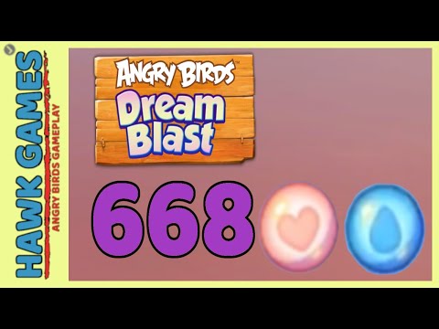 Angry Birds Dream Blast Level 668 Hard - Walkthrough, No Boosters