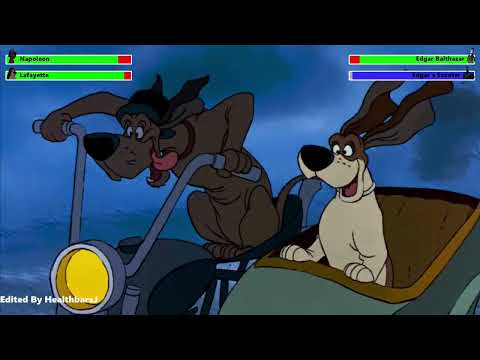 The Aristocats (1970) Napoleon and Lafayette Chases Edgar with healthbars
