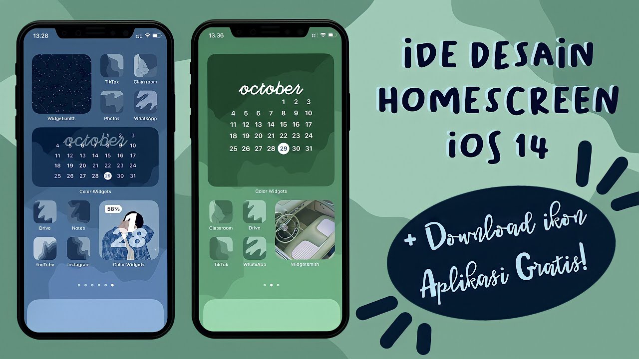Ide Desain Homescreen iOS 14 + Download Ikon Aplikasi Gratis!