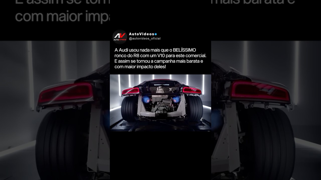 A campanha mais barata é de maior impacto da Audi, com o belíssimo ronco do Audi R8 com o motor V10!