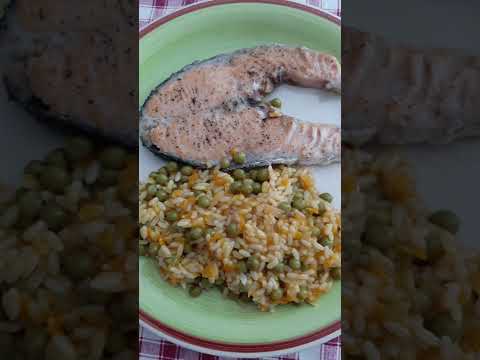 Сёмга  с рисом и овощами 🇮🇹 Salmone con verdure di riso