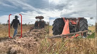 Kubota M6040su Tractor Ploughing​ Farmland (Cambodia Farm)