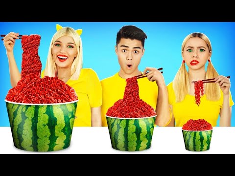 Desafío de Platos Grandes, Medianos y Pequeños | Batalla Épica de Comida por X-CHALLENGE