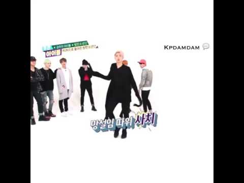 Just a short clip of rap mon at weekly idol
