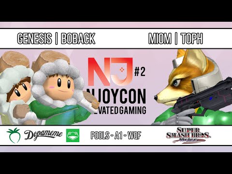 nJoyCon 2 - GENESIS | boback (Ice Climbers) VS MIOM | Toph (Fox) - SSBM - Pools A1 (WQF)