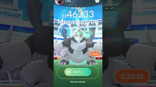 Mega Aggron raid in Pokemon Go#shorts #pokemongo