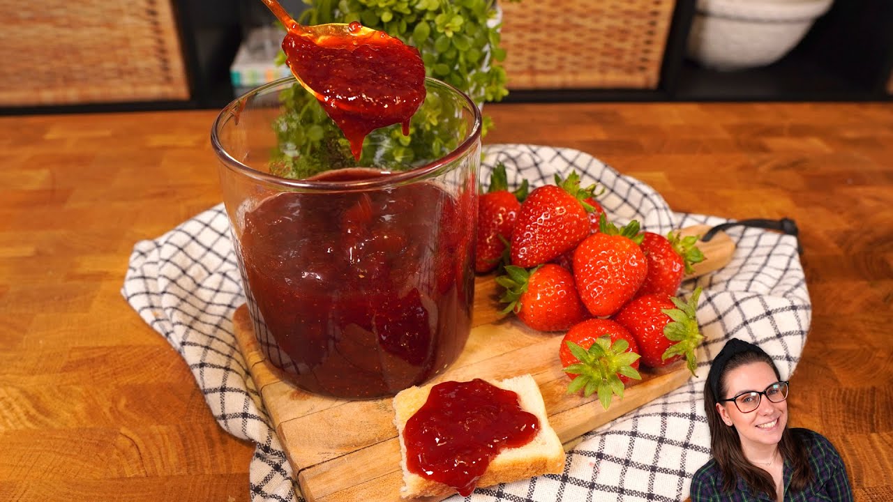 GELEIA CASEIRA, 3 INGREDIENTES | Geleia de morango perfeita!