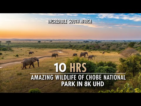10 HRS Amazing Wildlife of Chobe National Park in 8K UHD - Incredible South Africa