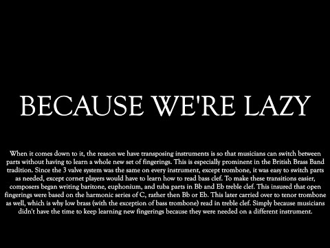 WHY DO INSTRUMENTS TRANSPOSE??? for DUMMIES