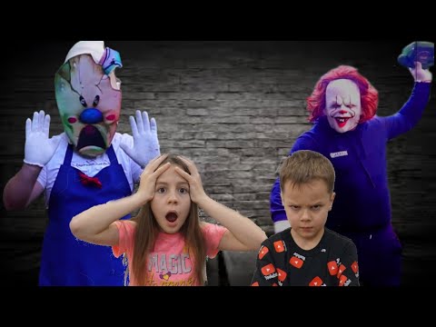 ICE SCREAM vs Pennywise fight in a magical forest in real life 2