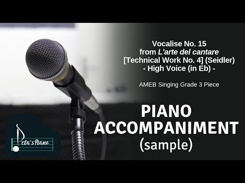Vocalise No. 15 (Seidler) [Grade 3] - Piano Accompaniment (sample)