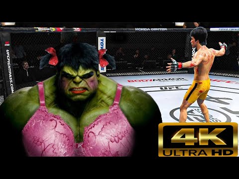 Bruce Lee vs she Hulk  ( EA Sports UFC 4 ) wwe mma